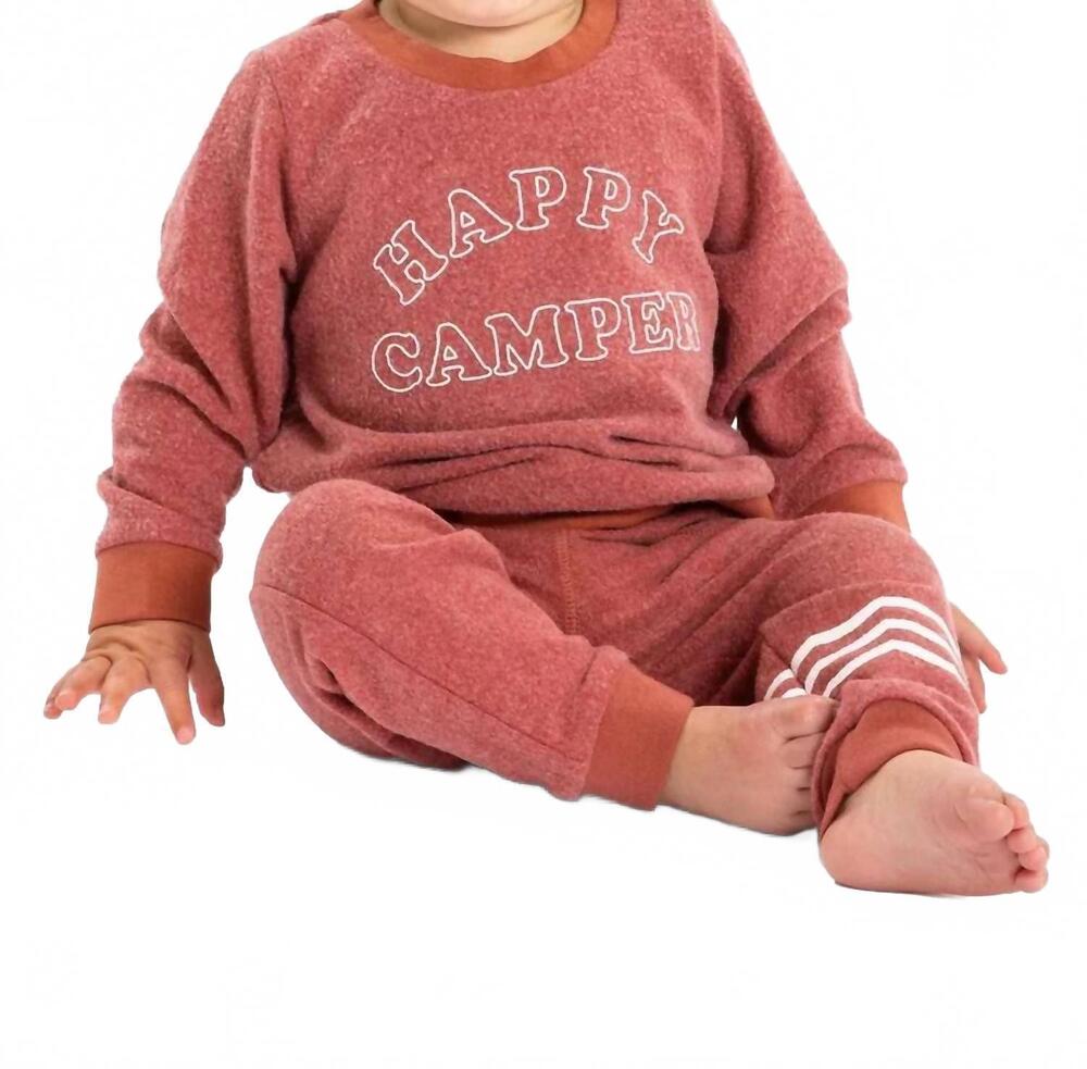 NEW SOL ANGELES kid's happy camper hacci pullover in orange